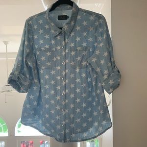 Cavalini Star Button Down Top